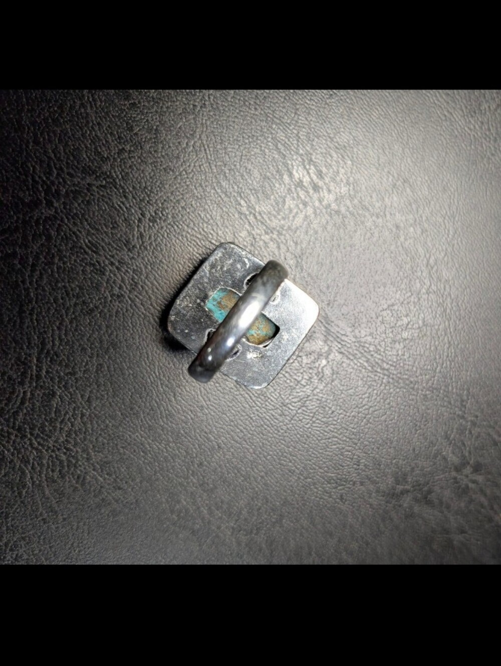 Handcrafted Natural Azurite Cushion Ring (8) - Picture 8 of 12